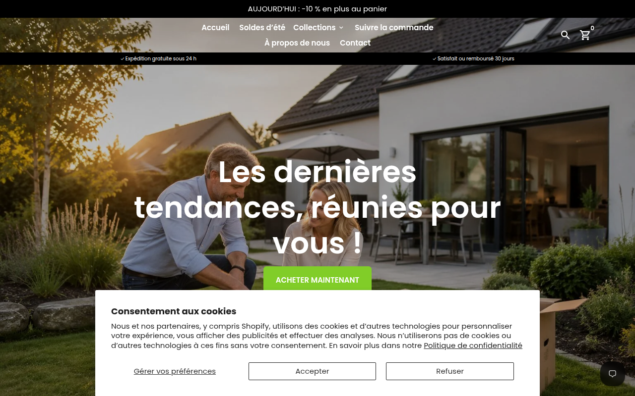 Screenshot van cendurashop.com