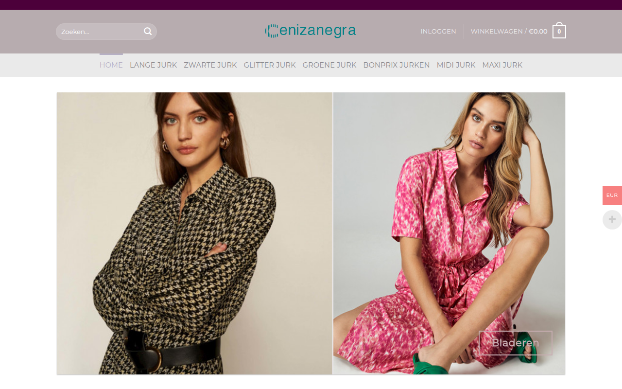 Screenshot van www.cenizanegra.com