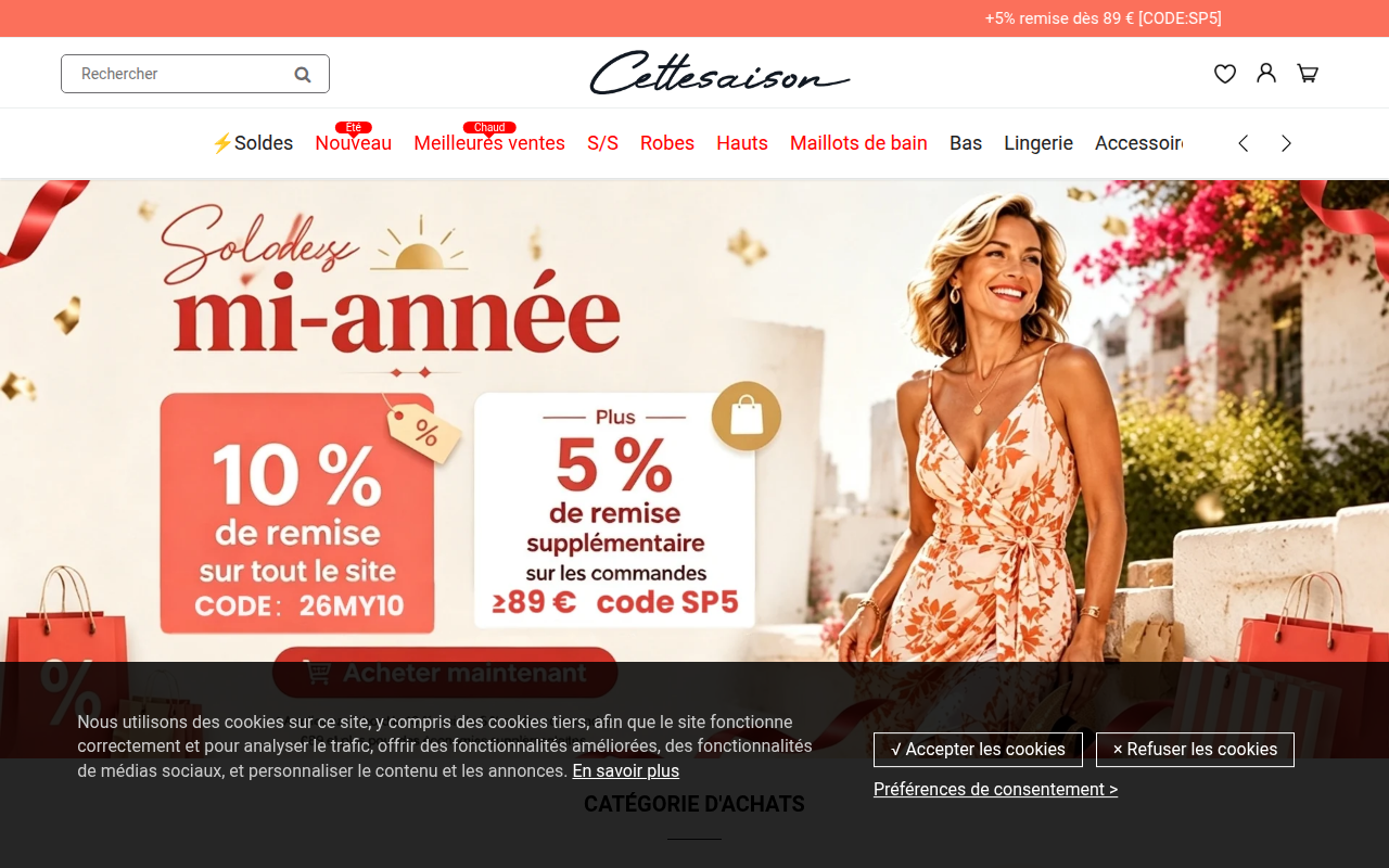 Screenshot van cettesaison.fr