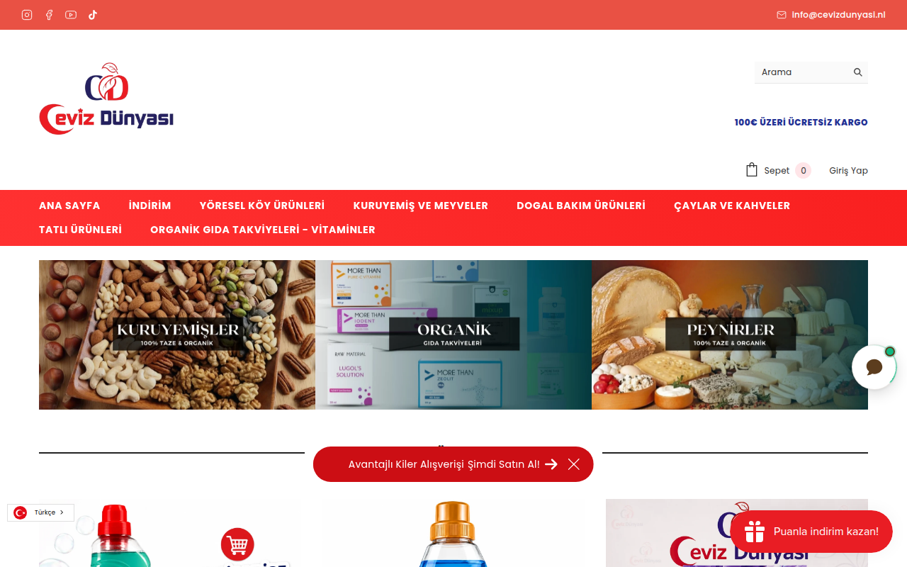 Screenshot van cevizdunyasi.nl