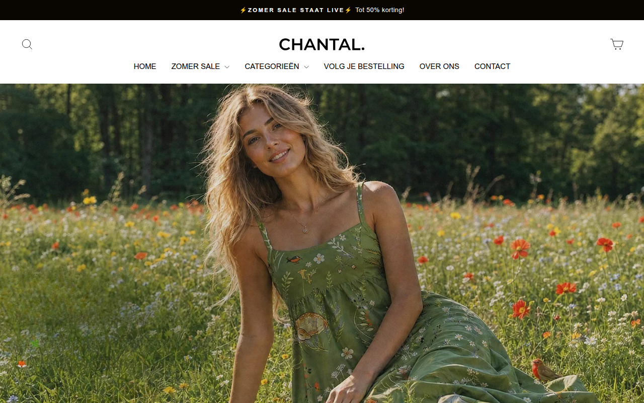 Screenshot van chantal-mode.nl