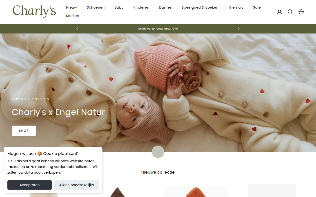 Screenshot van charlys.nl