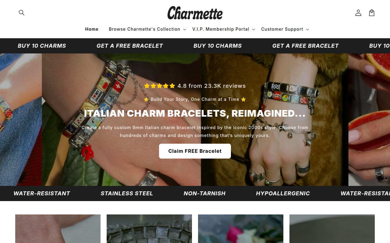 Screenshot van charmette.shop