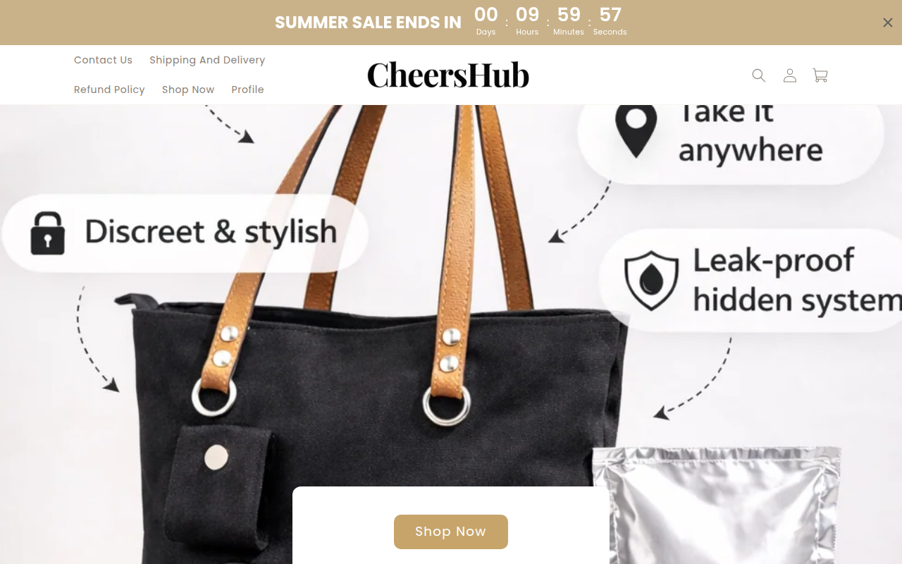 Screenshot van cheershub.org