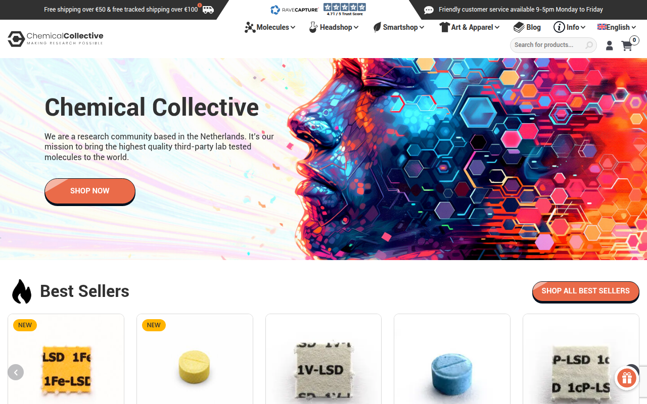Screenshot van chemical-collective.com