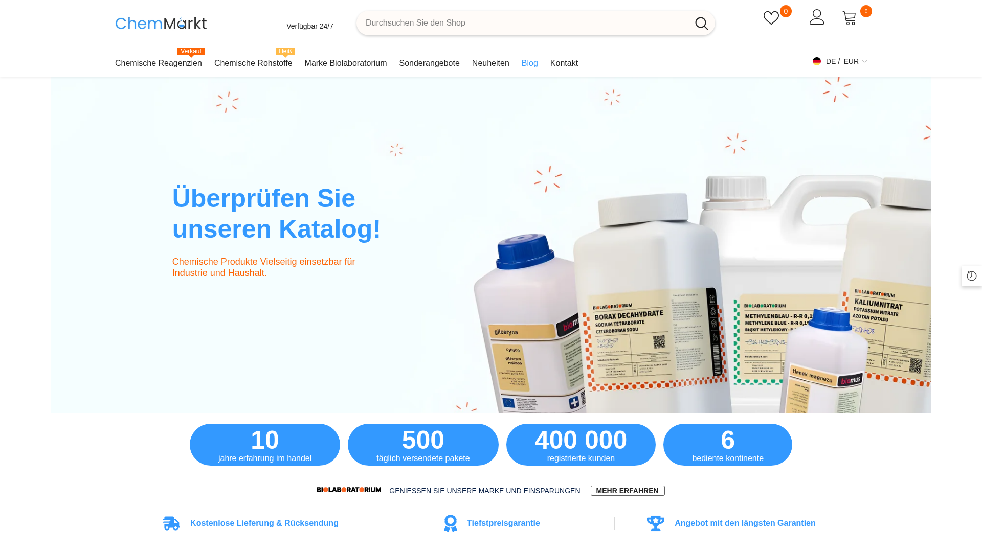 Screenshot van chemmarkt.de