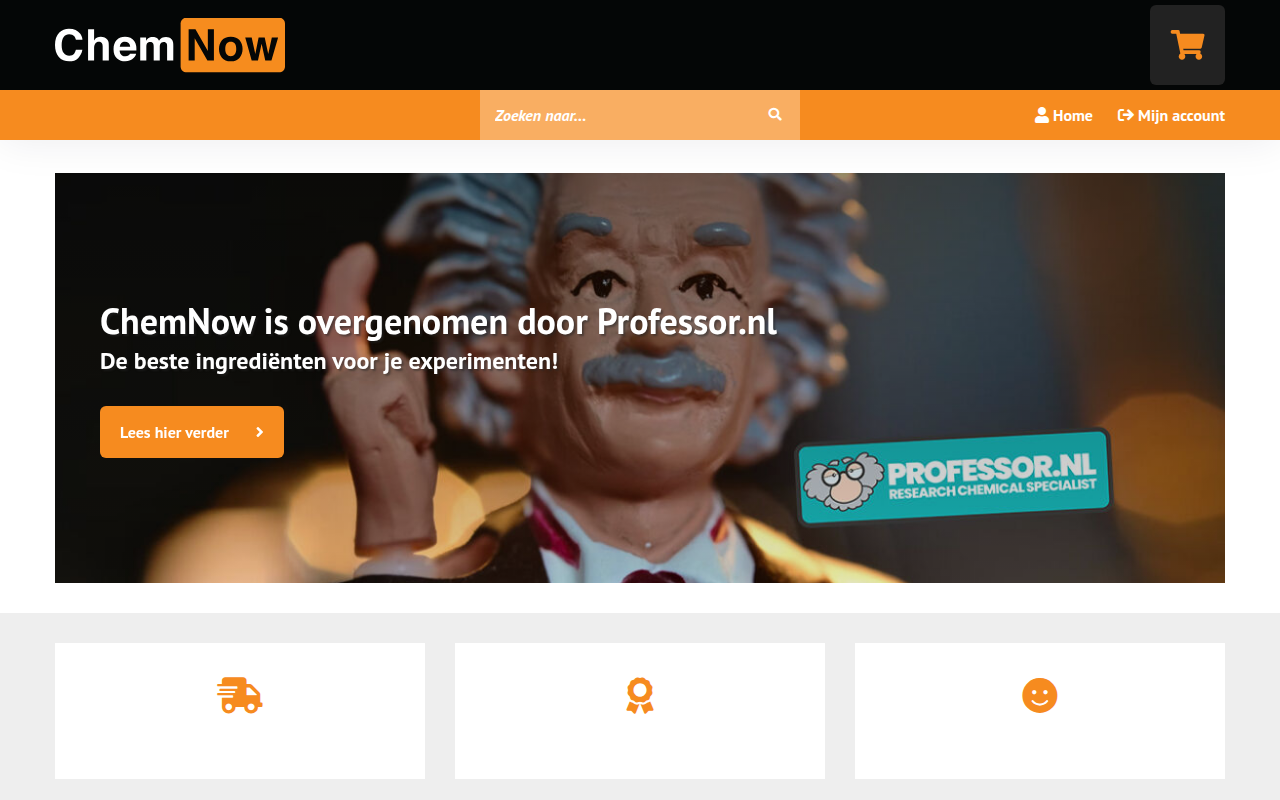 Screenshot van chemnow.nl
