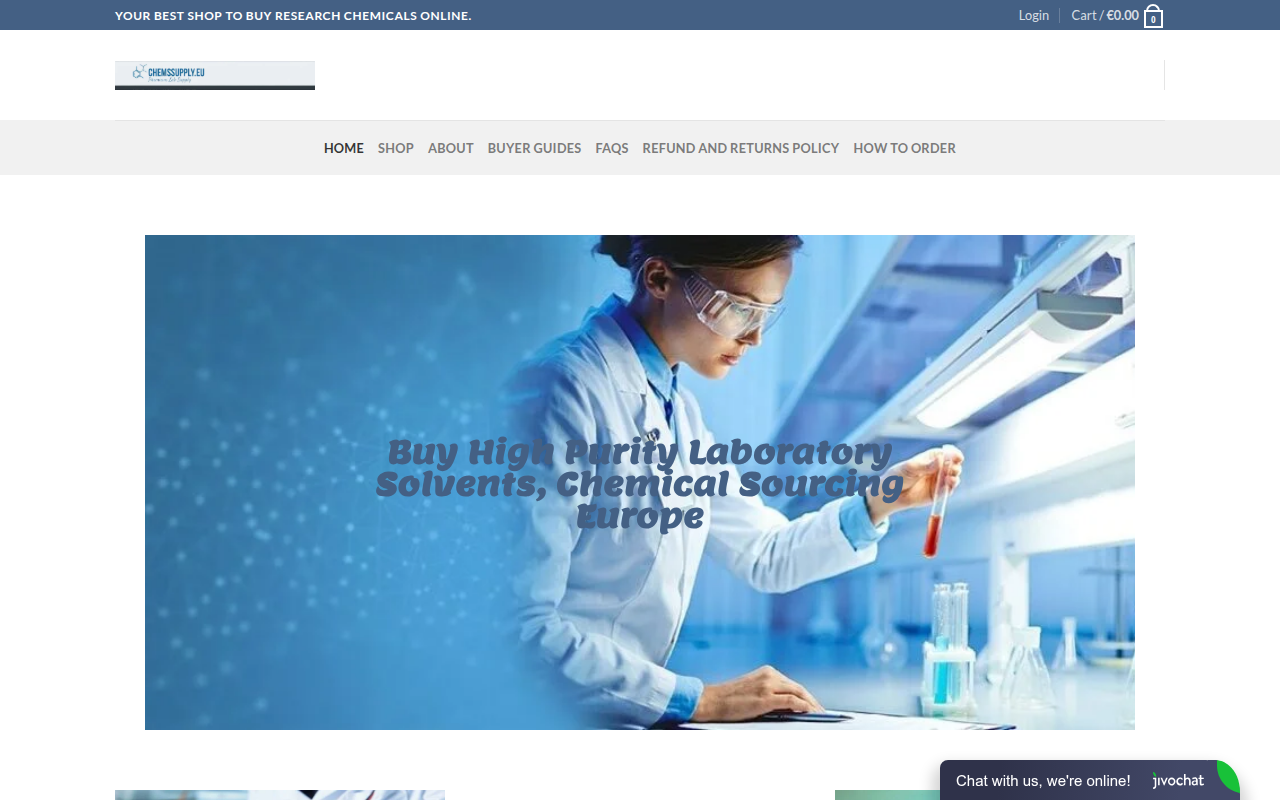 Screenshot van chemssupply.eu