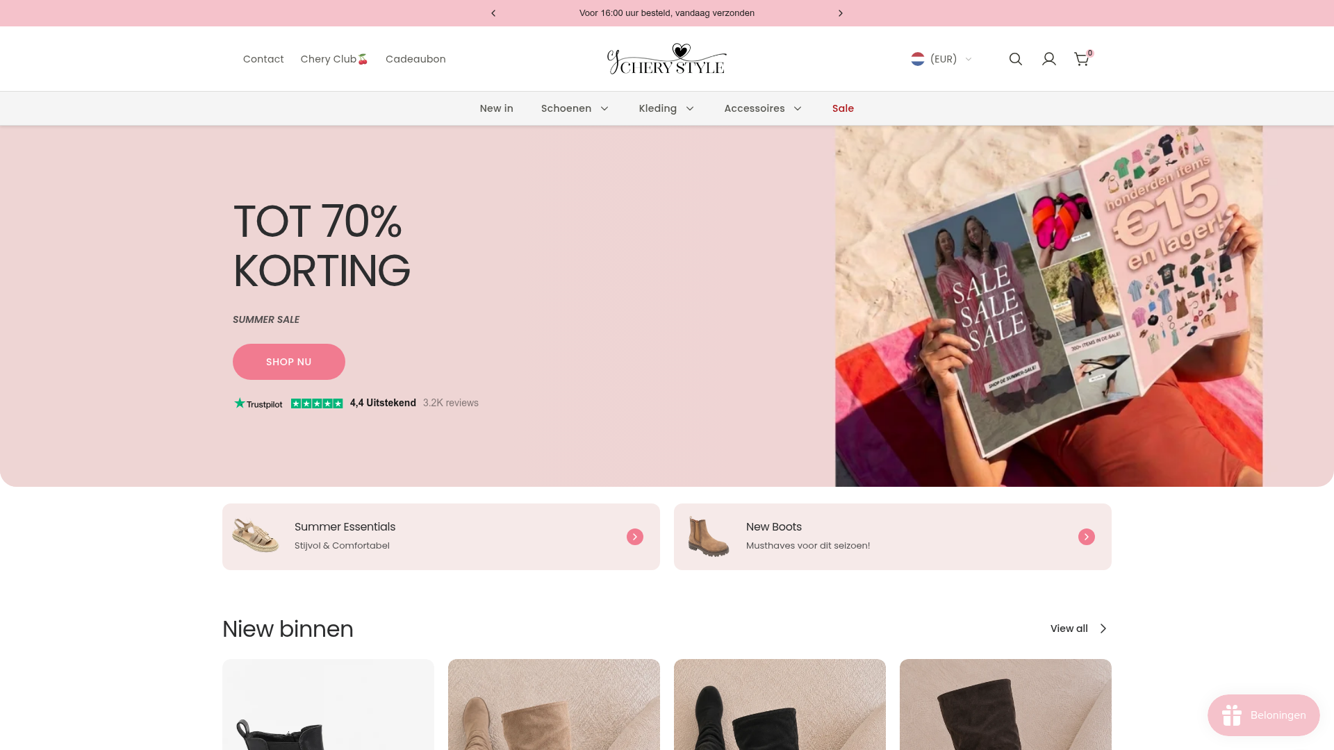 Screenshot van www.cherystyle.nl