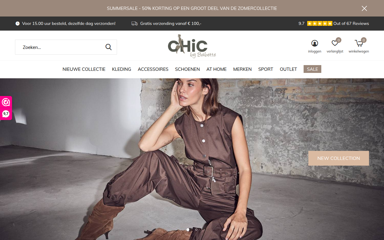 Screenshot van chicbybabette.nl