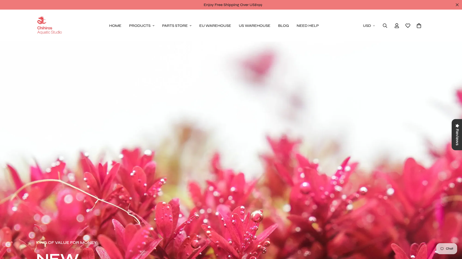Screenshot van chihirosaquaticstudio.com