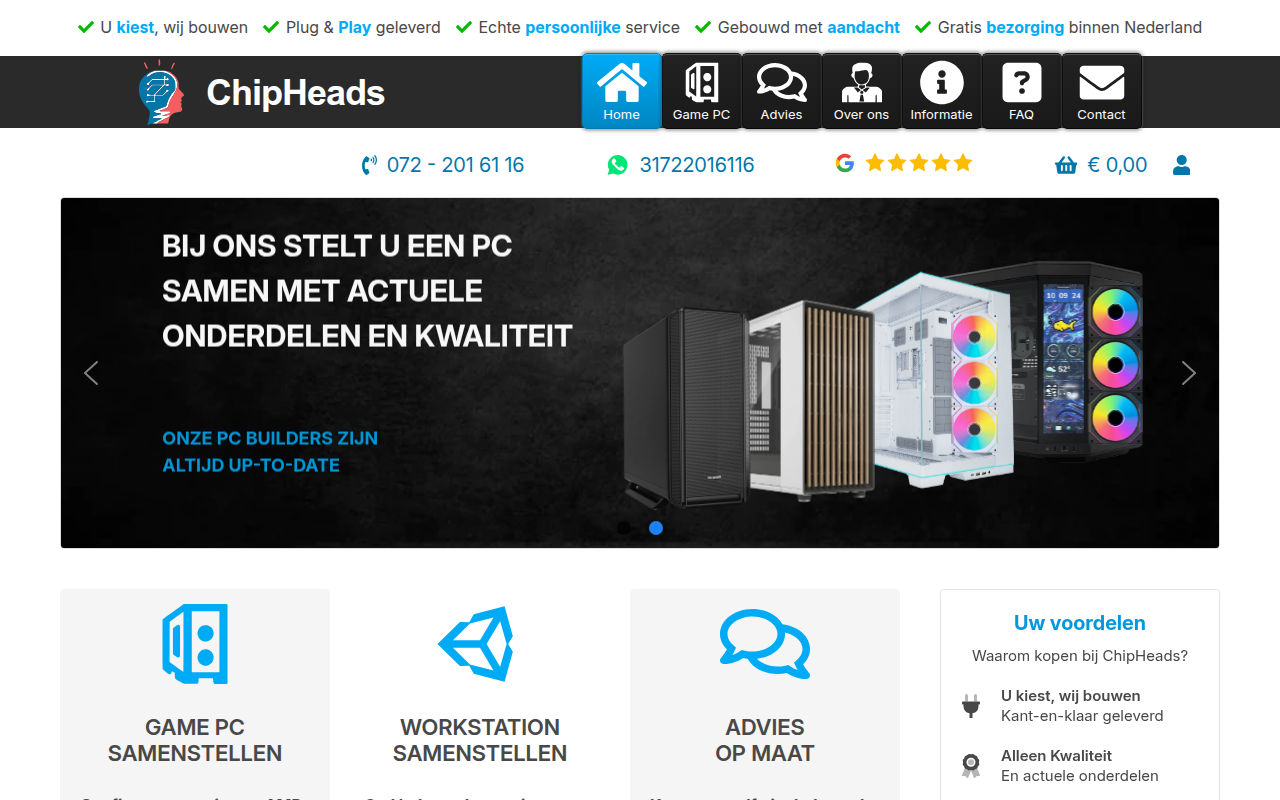 Screenshot van chipheads.nl