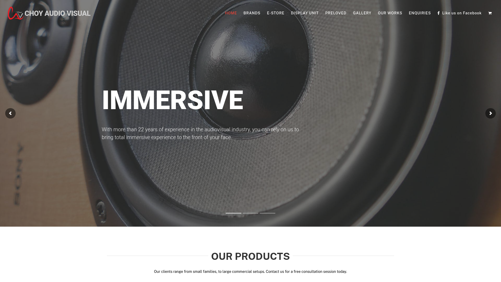 Screenshot van choyaudiovisual.com