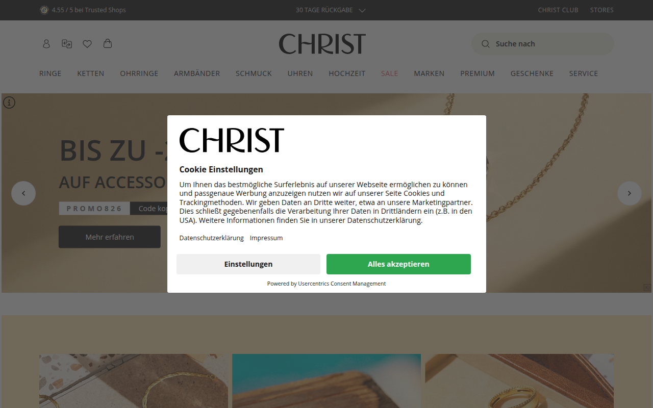 Screenshot van christ.de