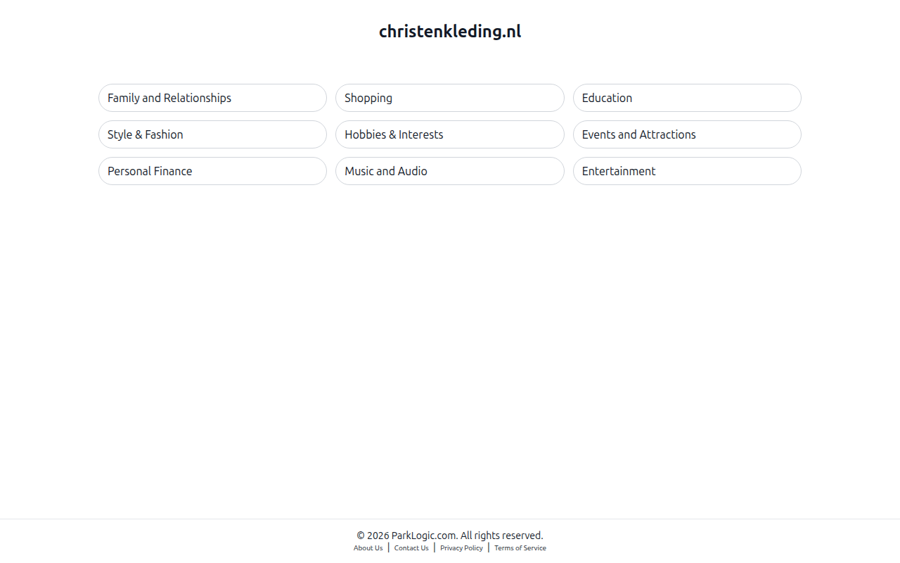 Screenshot van christenkleding.nl