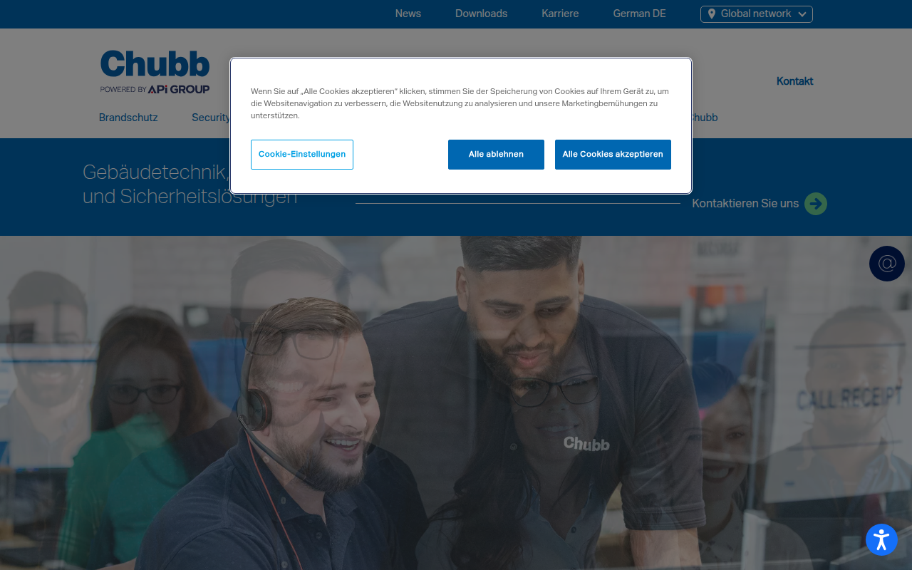 Screenshot van chubbfs.com