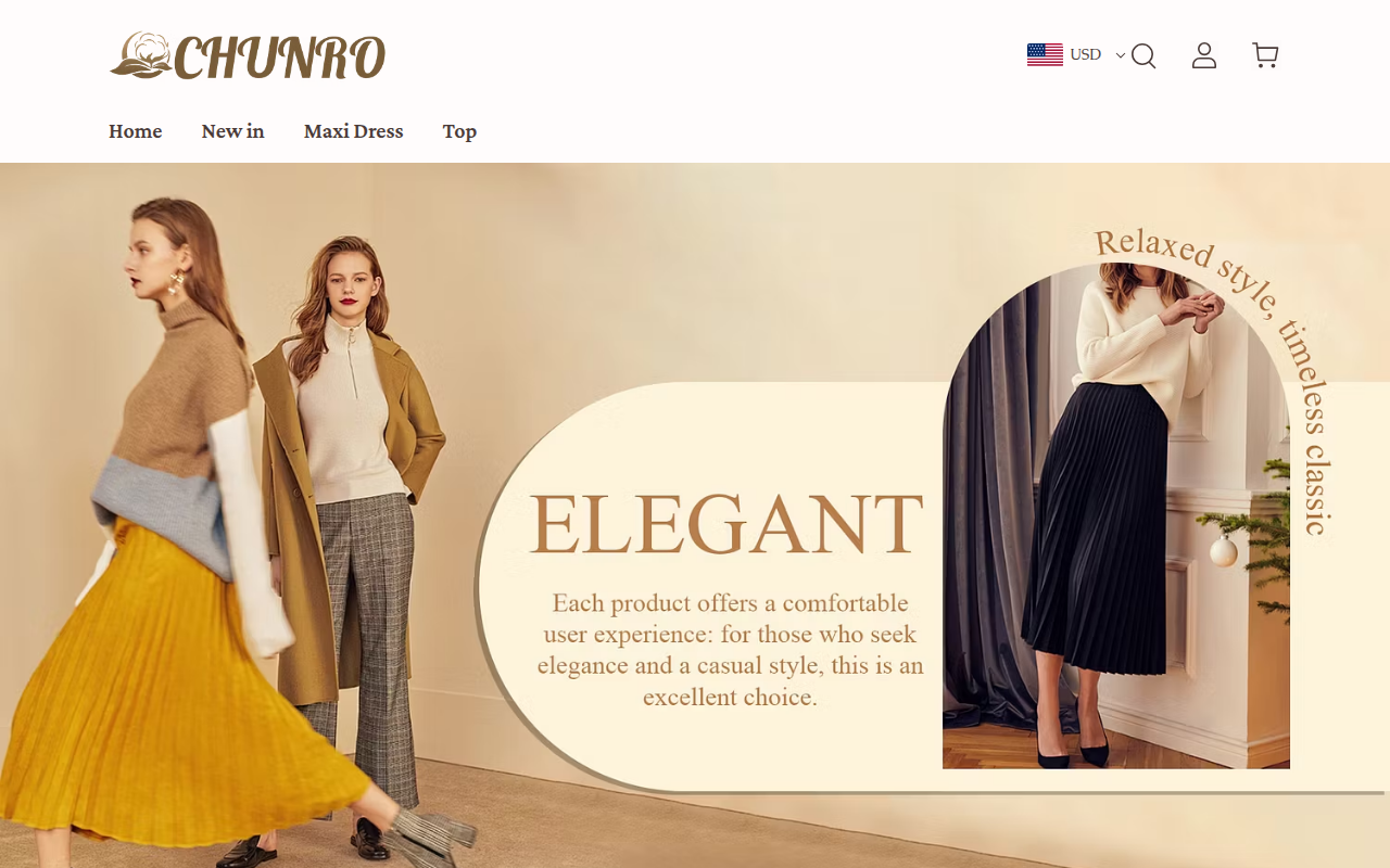 Screenshot van chunro.com