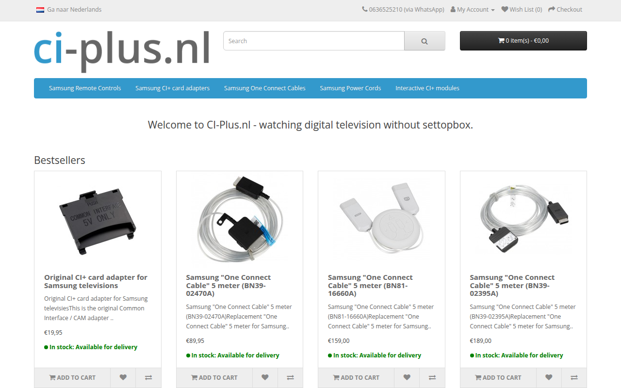 Screenshot van ci-plus.nl