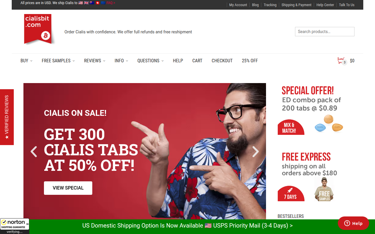 Screenshot van cialisbit.com