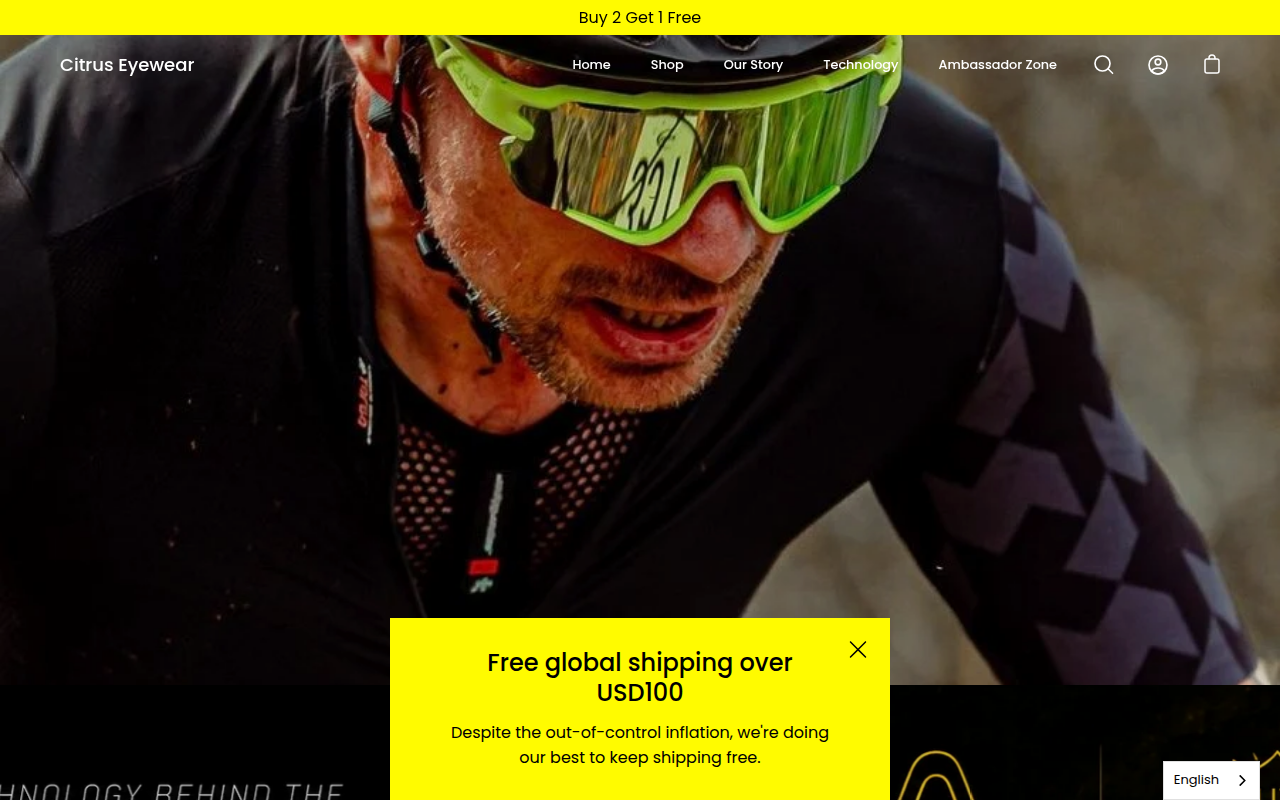 Screenshot van citruseyewear.com