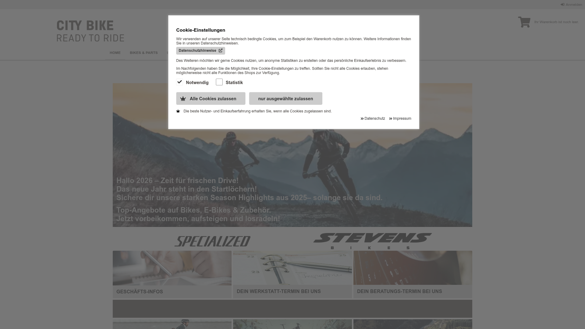 Screenshot van city-bike.com