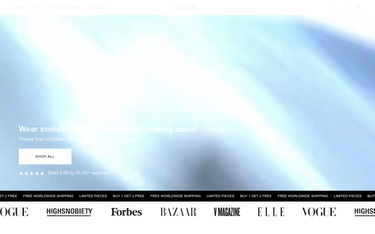 Screenshot van clarine.co