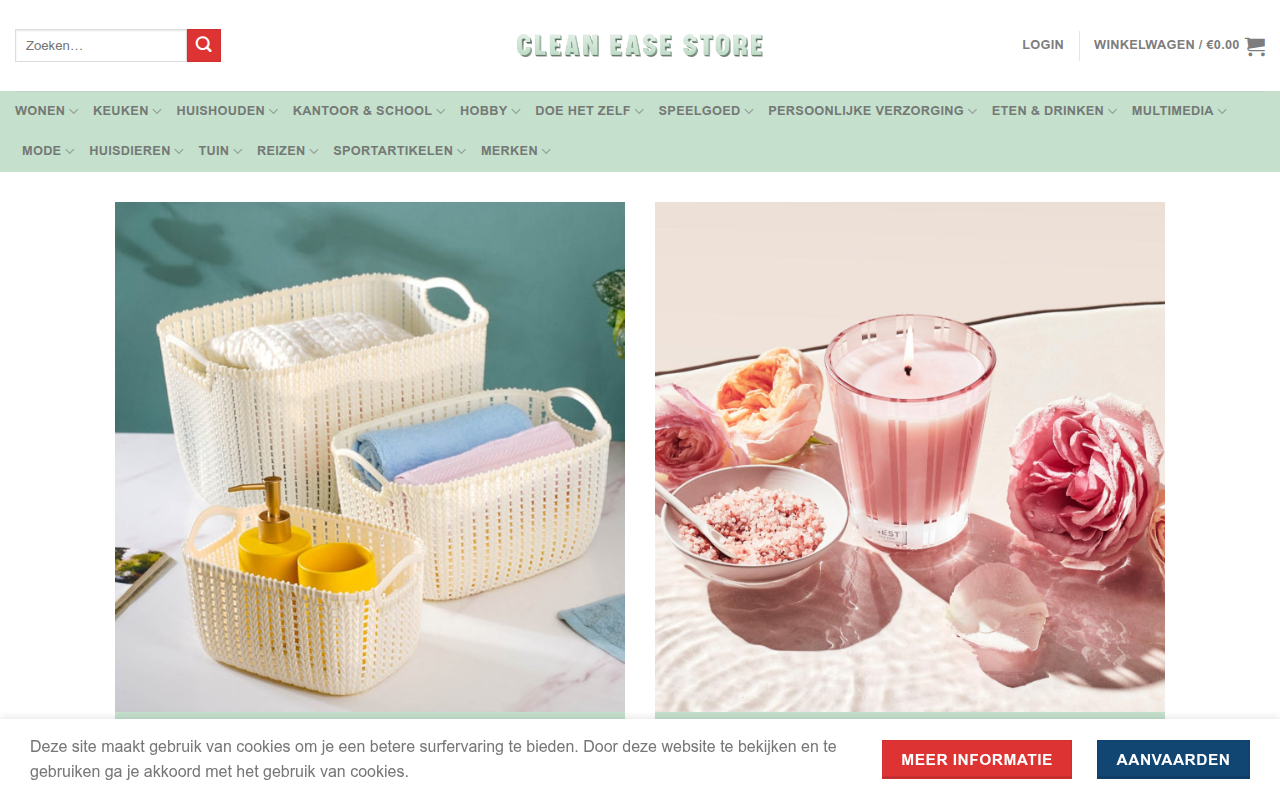 Screenshot van cleaneasestore.com