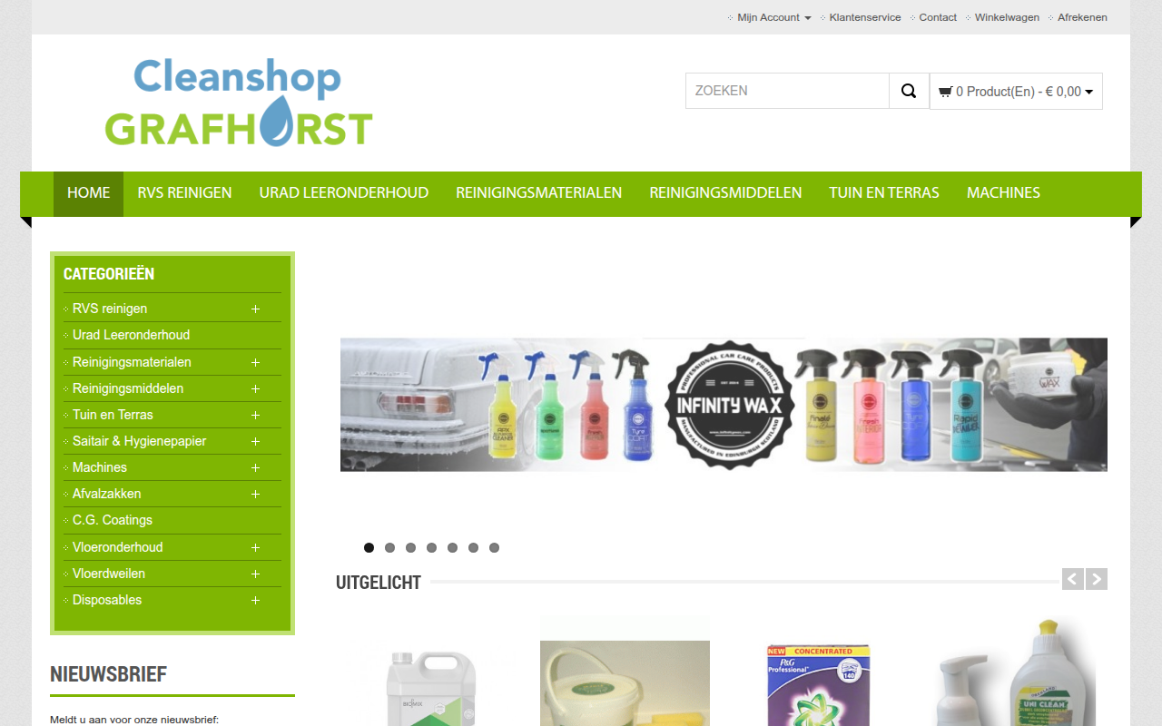 Screenshot van cleanshopgrafhorst.nl