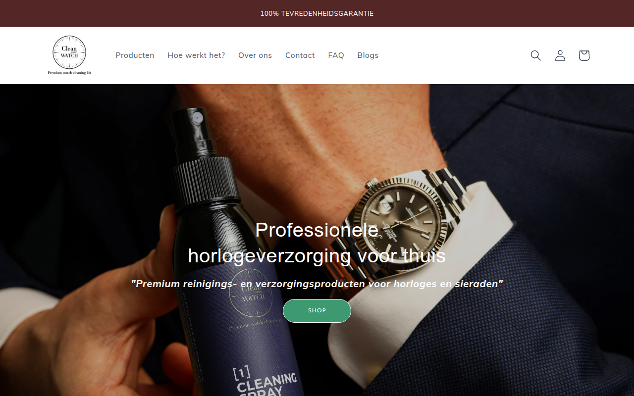 Screenshot van cleanyourwatch.nl