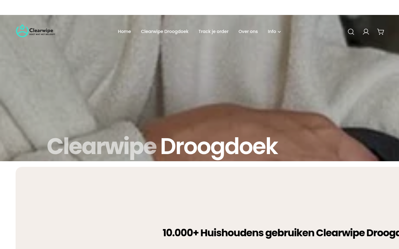 Screenshot van clearwipe.nl