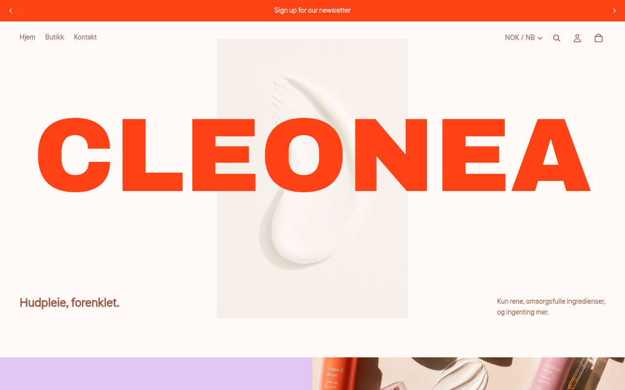 Screenshot van cleonea.com