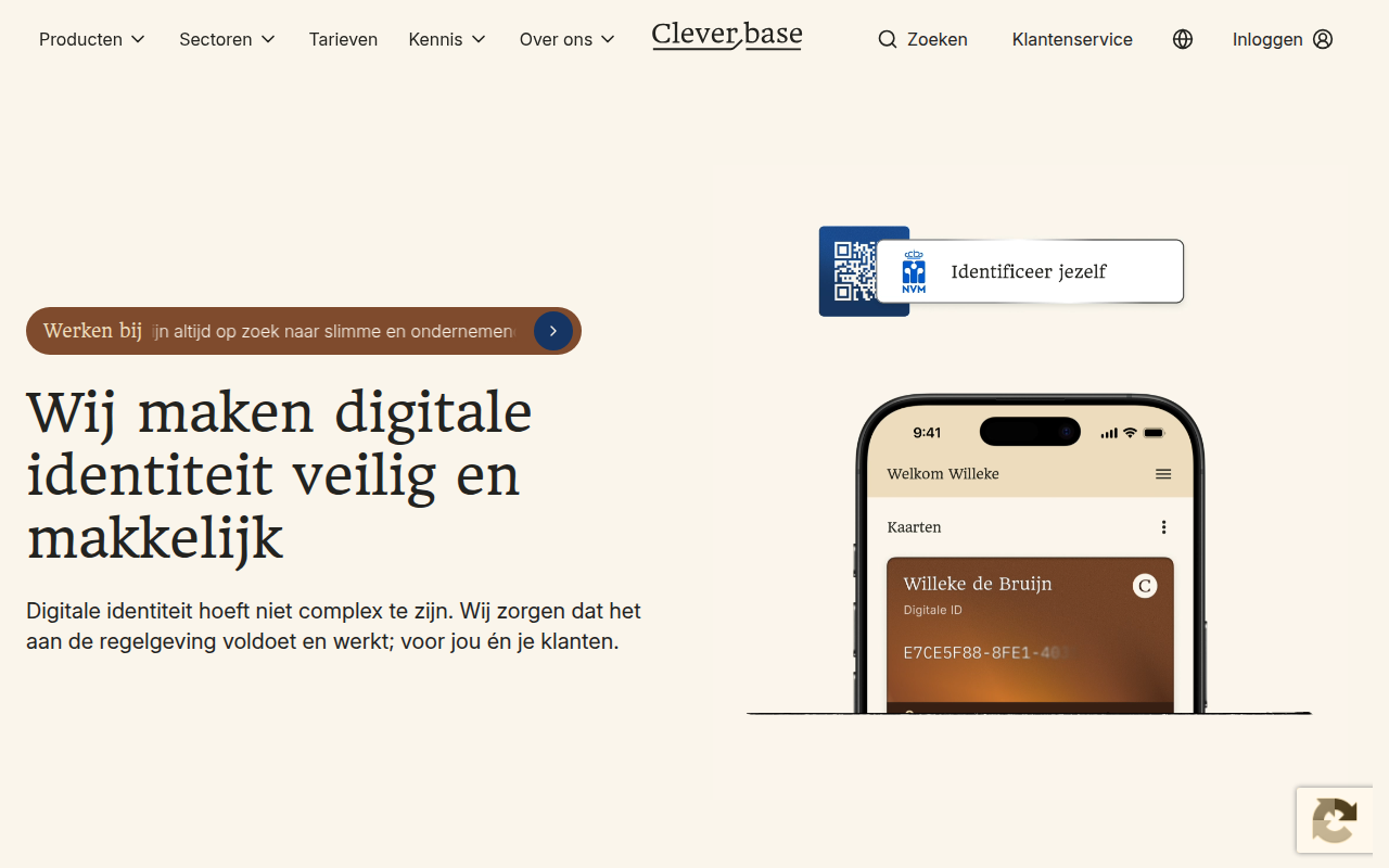 Screenshot van cleverbase.com