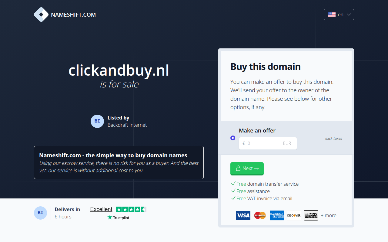 Screenshot van clickandbuy.nl
