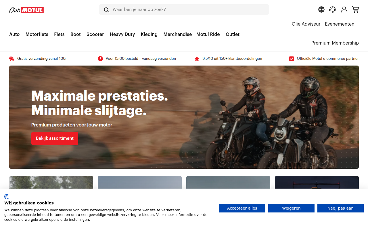 Screenshot van clubmotul.nl
