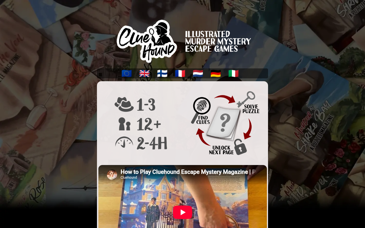 Screenshot van cluehound.com