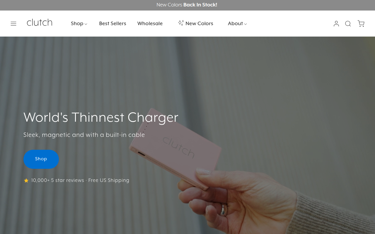 Screenshot van clutchcharger.com