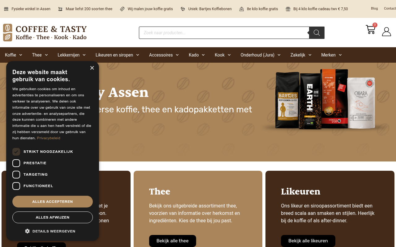 Screenshot van coffee-tasty.nl
