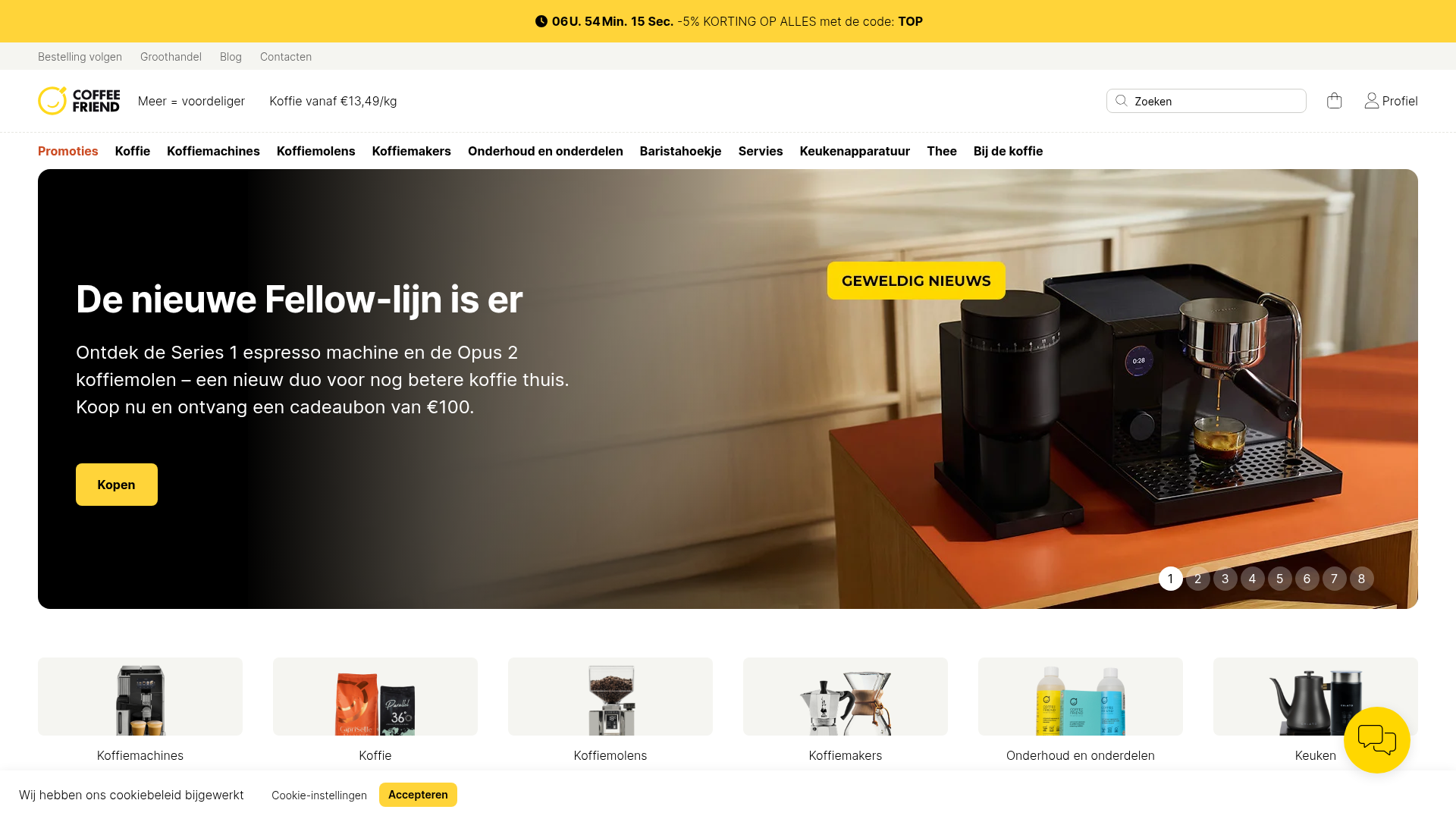 Screenshot van coffeefriend.nl