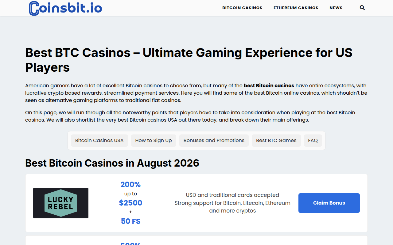 Screenshot van coinsbit.io