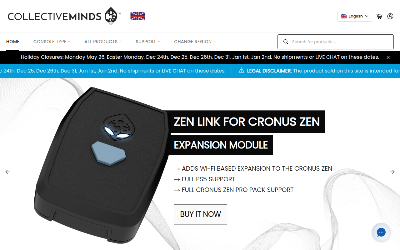 Screenshot van collectiveminds-uk.myshopify.com