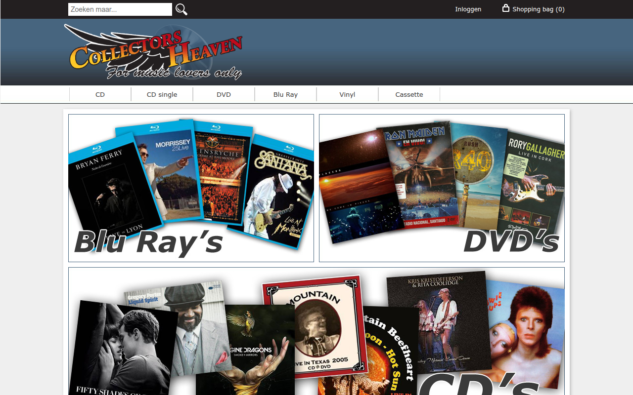 Screenshot van collectorsheaven.nl