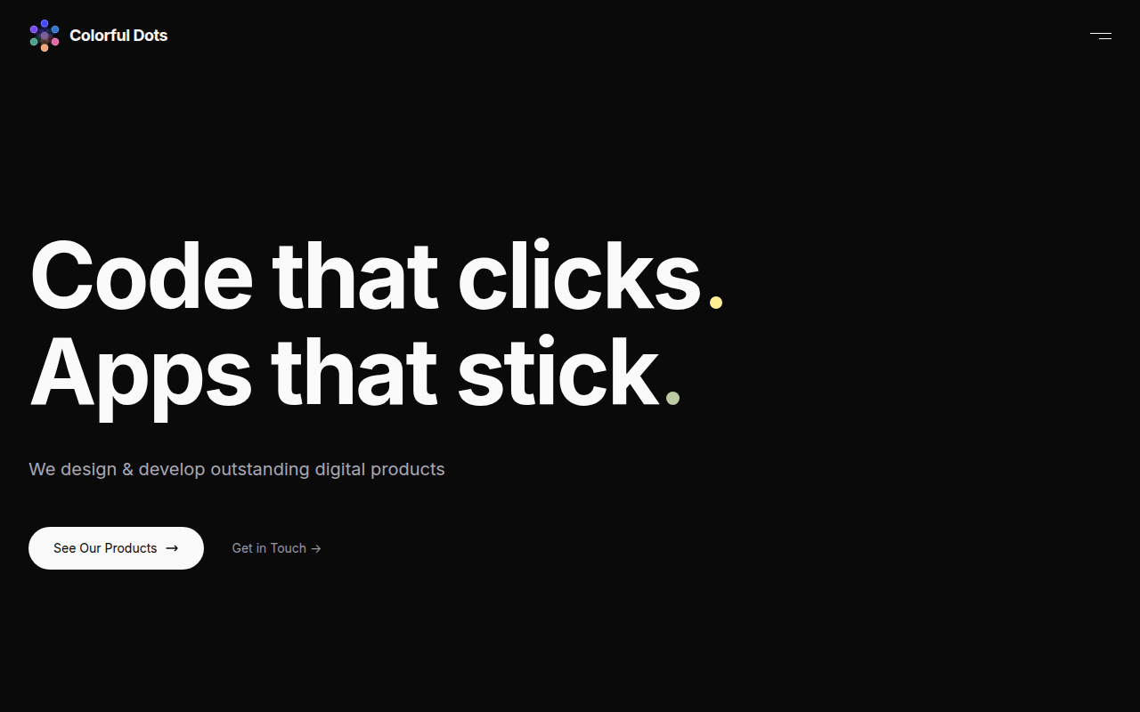 Screenshot van colorfuldots.com