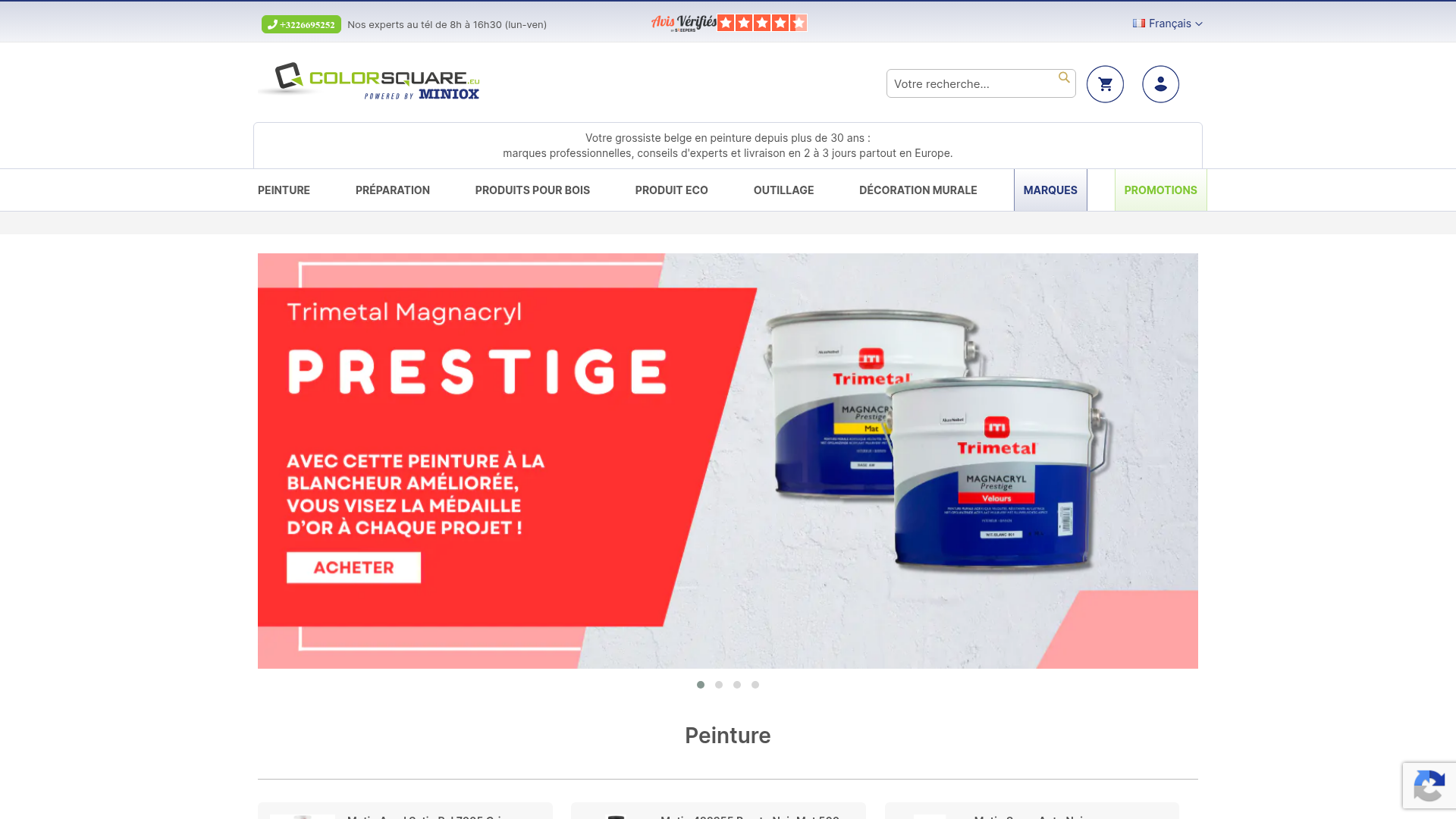 Screenshot van colorsquare.eu