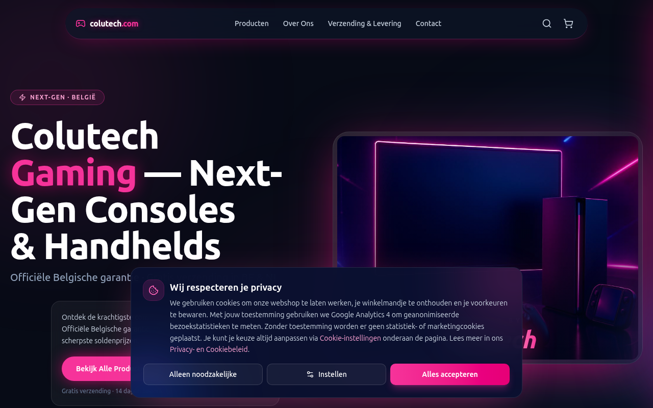 Screenshot van colutech.com