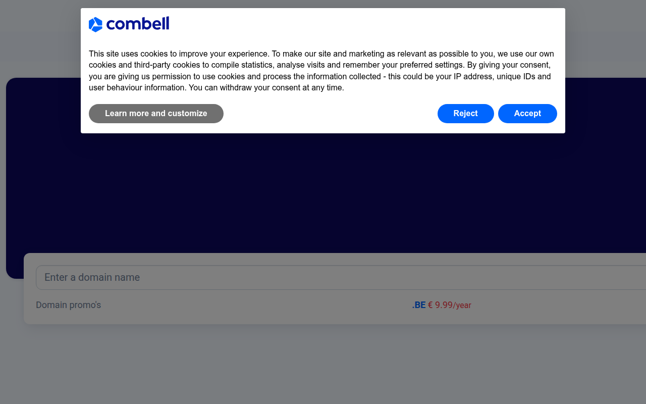 Screenshot van combell.com