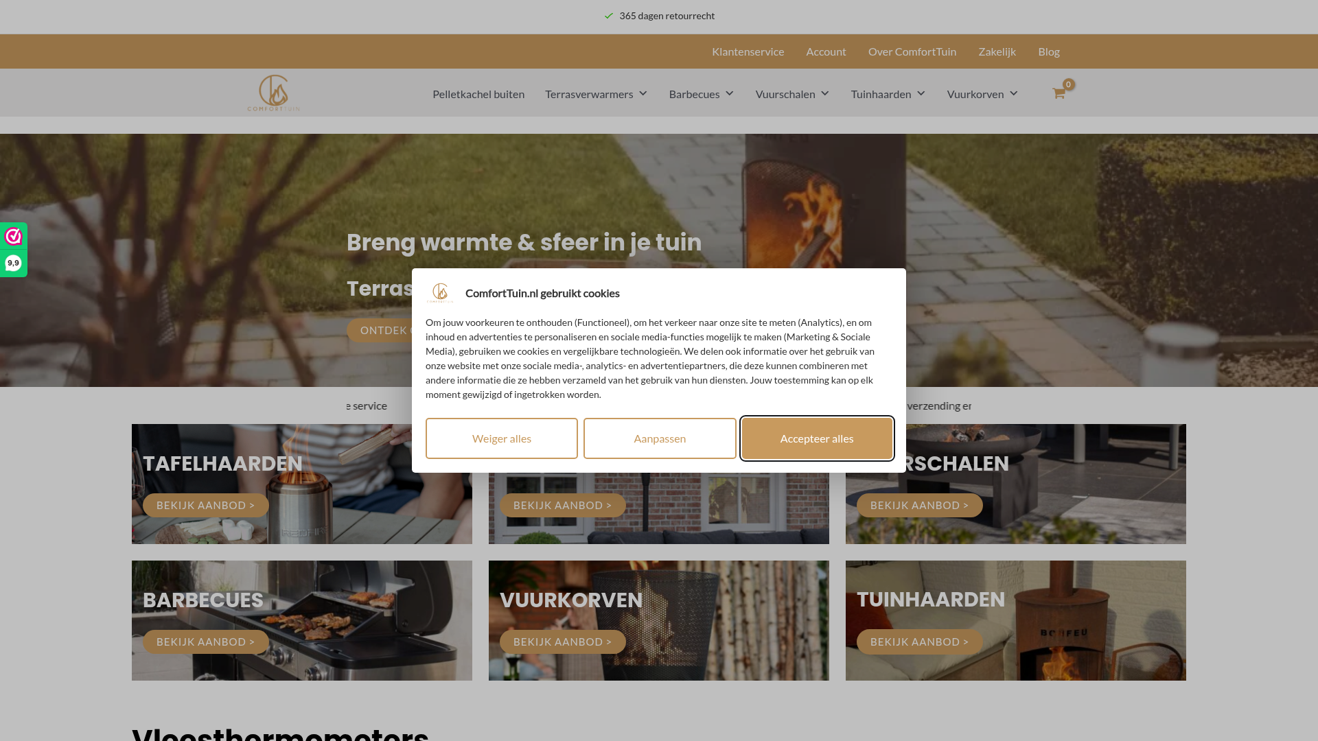 Screenshot van comforttuin.nl