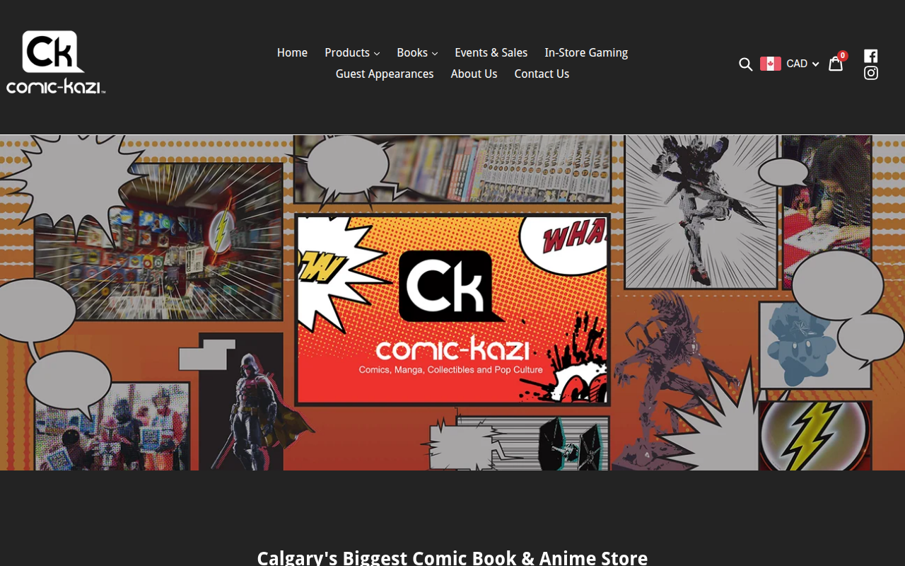 Screenshot van comickazi.com