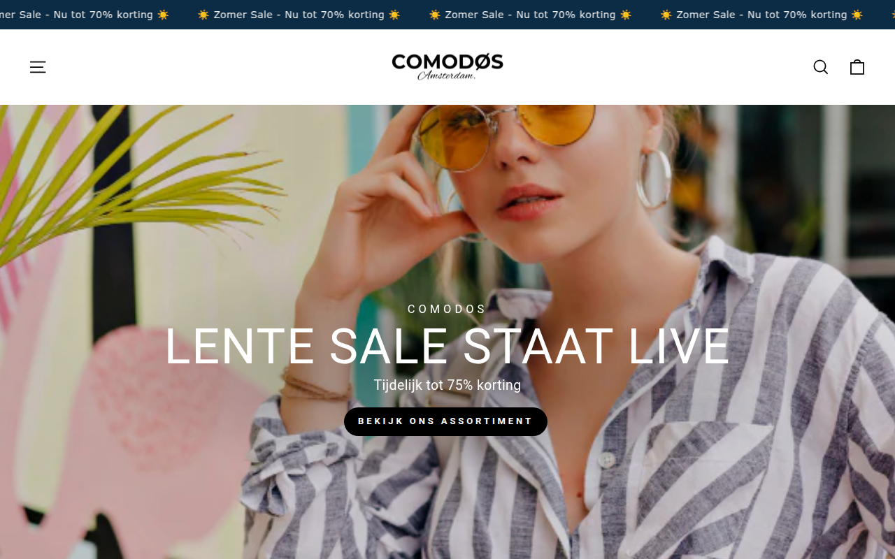 Screenshot van comodos.nl