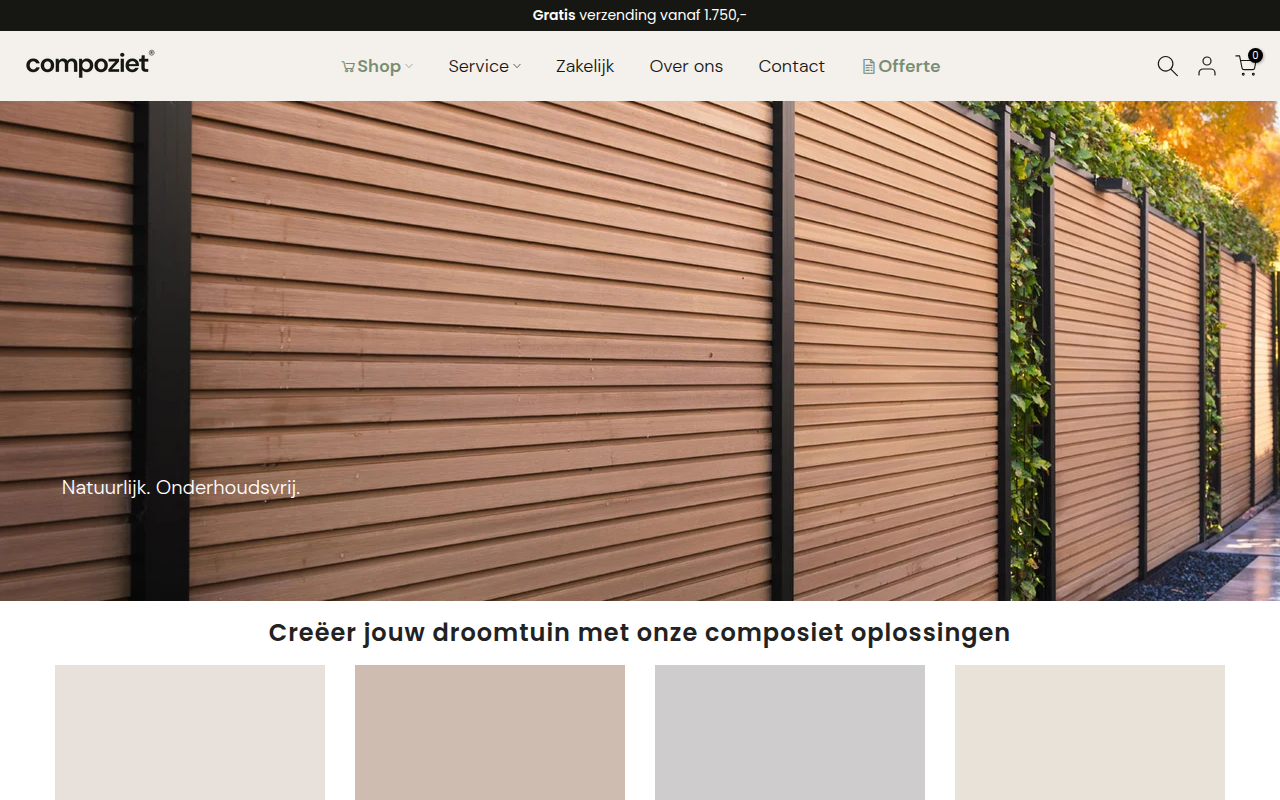 Screenshot van compoziet.com