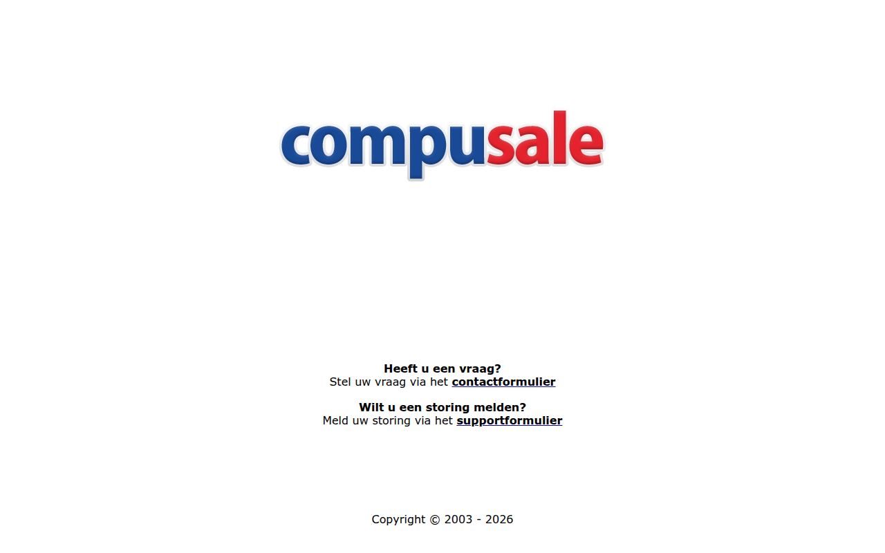 Screenshot van compusale.nl
